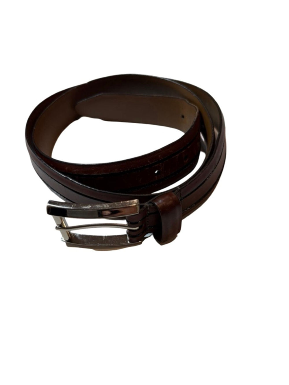 Allen Edmonds Calfskin Leather Belt Brown Size 42 USA Classic Dress